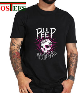 LIL PEEP Tribute Skull Design Graphic Tee